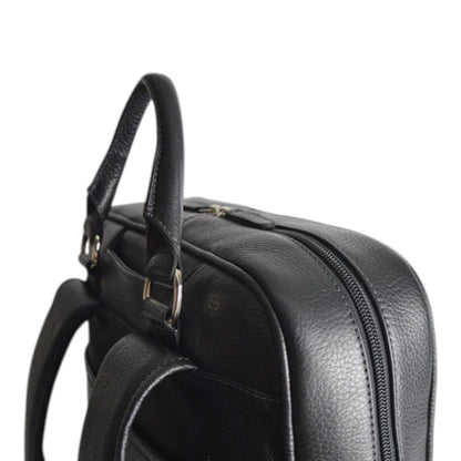 MOCHILA DE PIEL SLIM NEGRA (LL2216 NE)