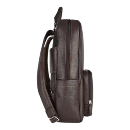 MOCHILA DE PIEL SLIM CAFE OBSCURO (LL2216 CO)