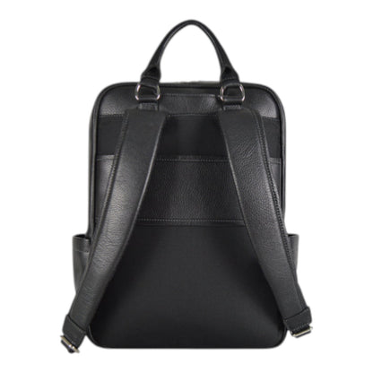 MOCHILA DE PIEL SLIM NEGRA (LL2216 NE)
