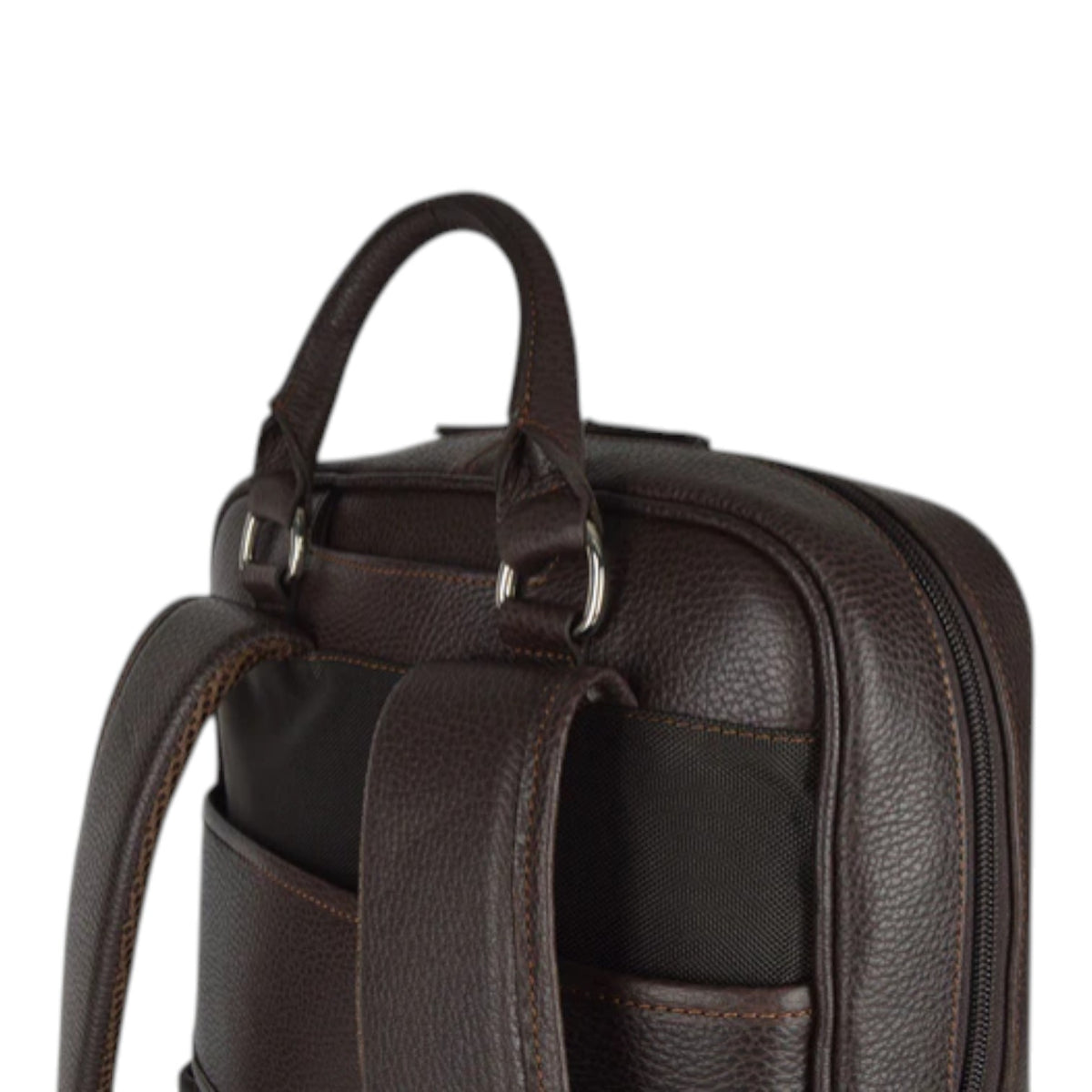 MOCHILA DE PIEL SLIM CAFE OBSCURO (LL2216 CO)