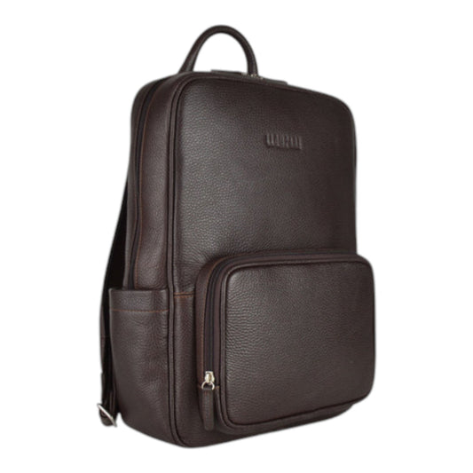 MOCHILA DE PIEL SLIM CAFE OBSCURO (LL2216 CO)