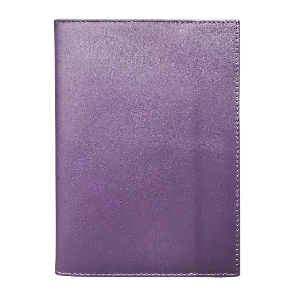 PORTA PASAPORTE PIEL MORADO