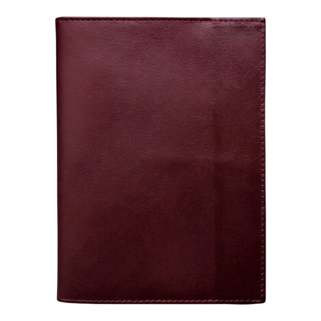 PORTA PASAPORTE PIEL VINO