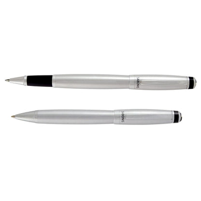 JUEGO BOLIGRAFO Y ROLLER PLATA (3043SBSR-048)