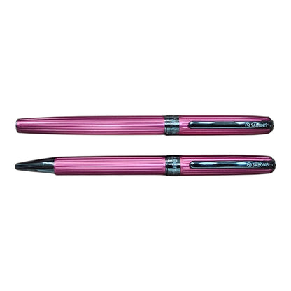 BOLIGRAFO Y ROLLER ROSA METALIZADO (2033 RBRR)