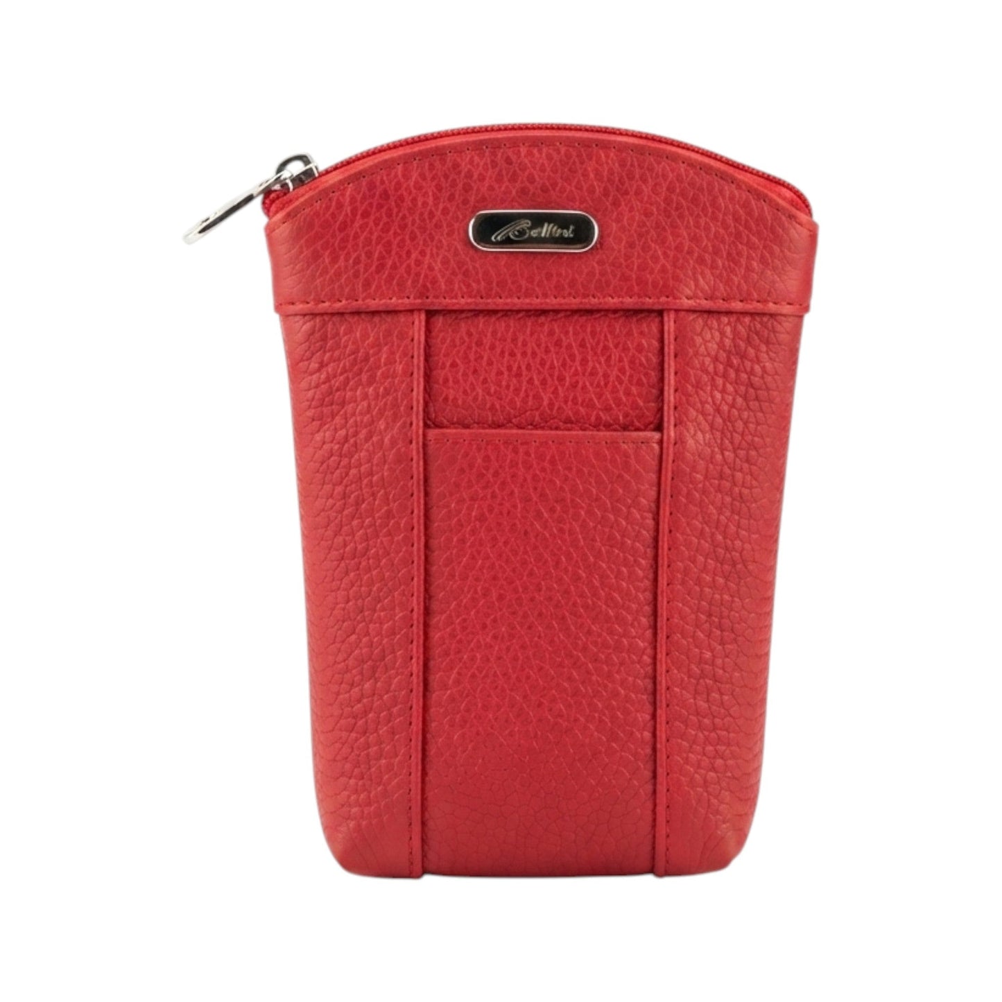 CIGARRERA PORTA ENCENDEDOR DE PIEL ROJO (Q-355)
