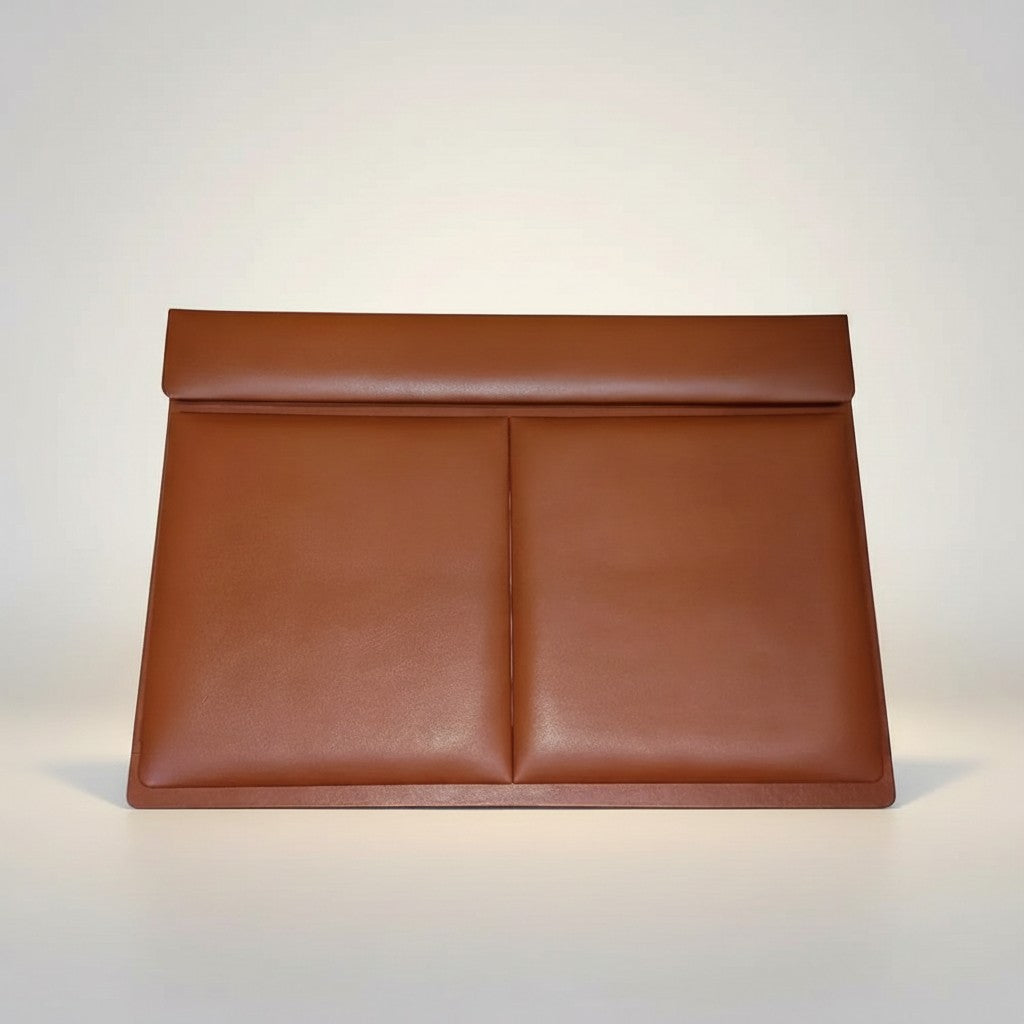 Regalos Ejecutivos Ortiz honey brown leather desk set, 6-piece set with base mat, memo holder, photo frame, waste bin, pen cup, and mouse pad.