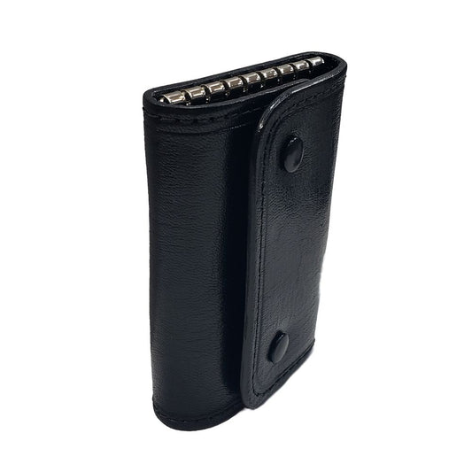 PORTA LLAVES DE 8 GANCHOS PIEL NEGRO