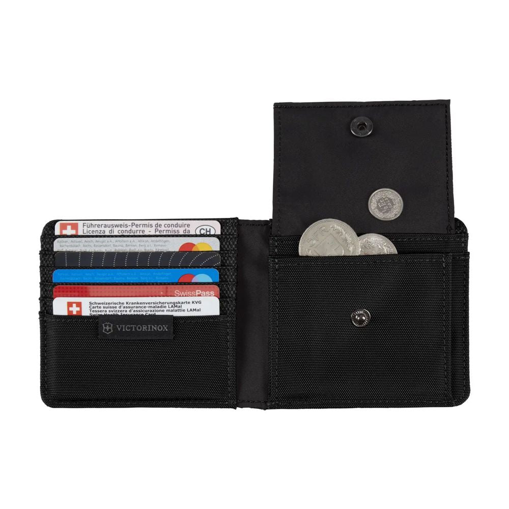 BI-FOLD WALLET WITH COIN POCKET BLACK (611971)