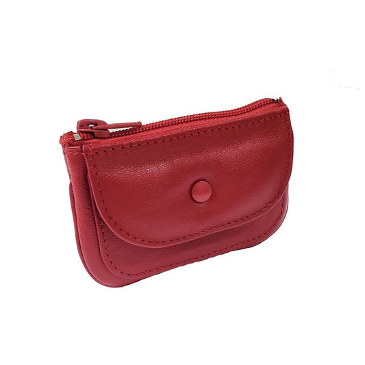 MONEDERO ZIPPER Y BROCHE ROJO (76)