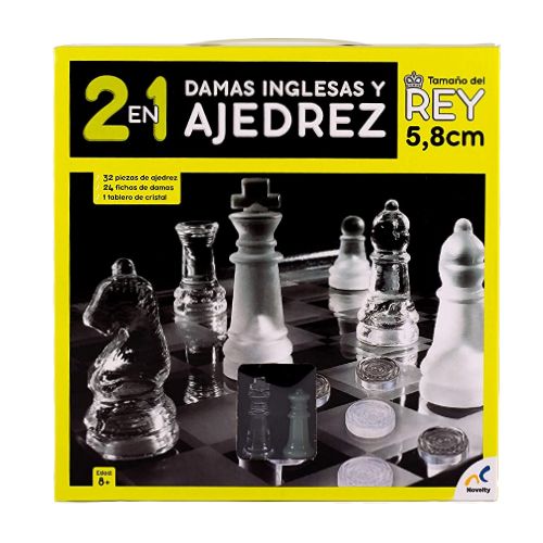 AJEDREZ VIDRIO Y DAMAS (A-590)