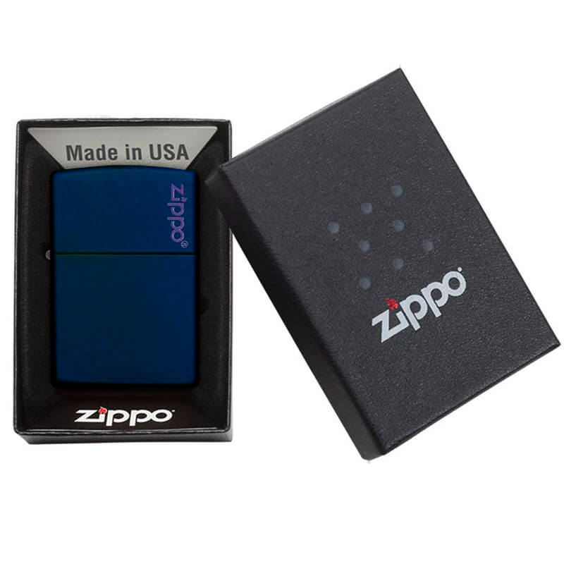 ZIPPO AZUL MATTE CON LOGO (239ZL)