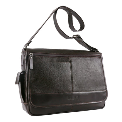 PORTA LAPTOP CLASICO DE PIEL CAFE (LL925)