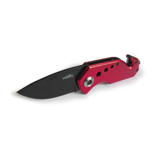 NAVAJA DE BLOQUEO ROJA  HOJA NEGRA 6CM (K900149)
