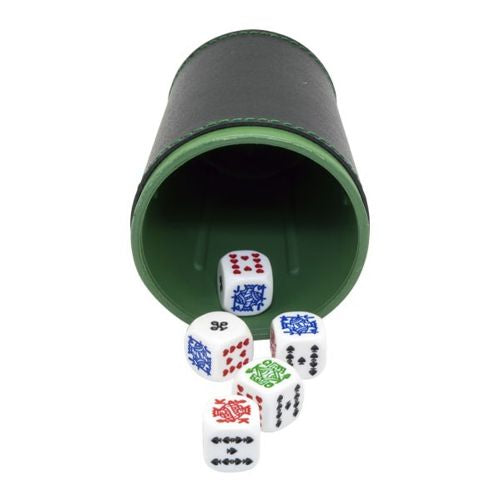 CUBILETE CON INTERIOR VERDE DE PLASTICO (5010)