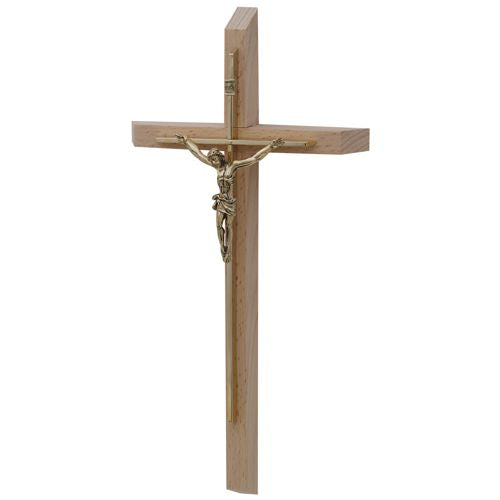 CRISTO NUM 10 DORADO SOLERA EN MADERA NATURAL 32.5*16 CM (102M)