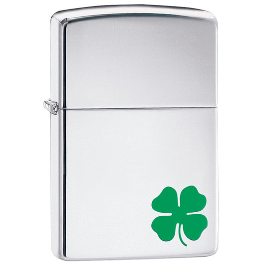 ENCENDEDOR CROMADO TREBOL VERDE (MZ24007-07)