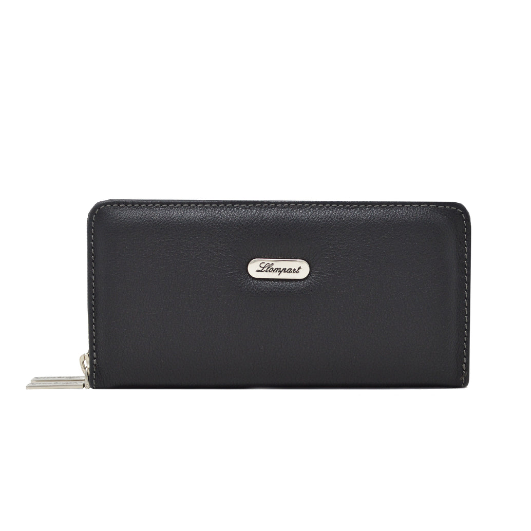 CARTERA DE PIEL PARA DAMA NEGRO (LL-2020)