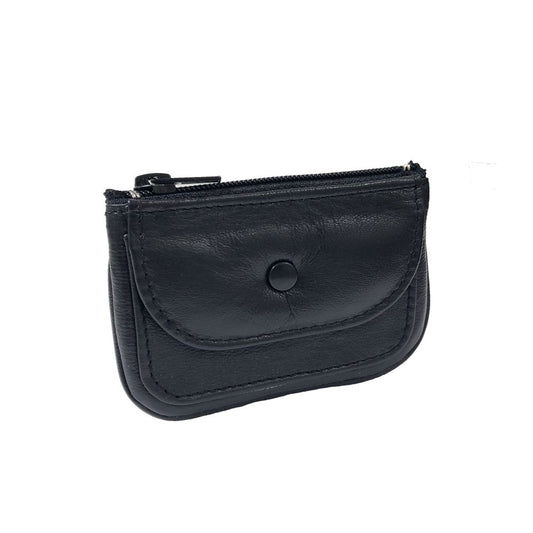MONEDERO ZIPPER Y BROCHE NEGRO (76)