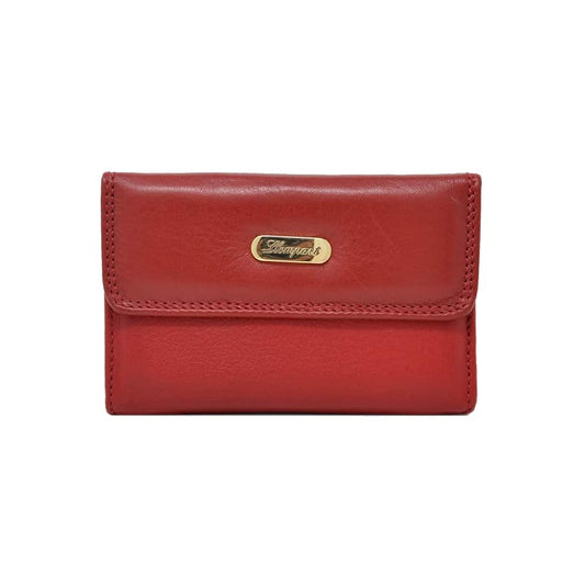 CARTERA BROCHE CHICA EN PIEL ROJO (LL2019)