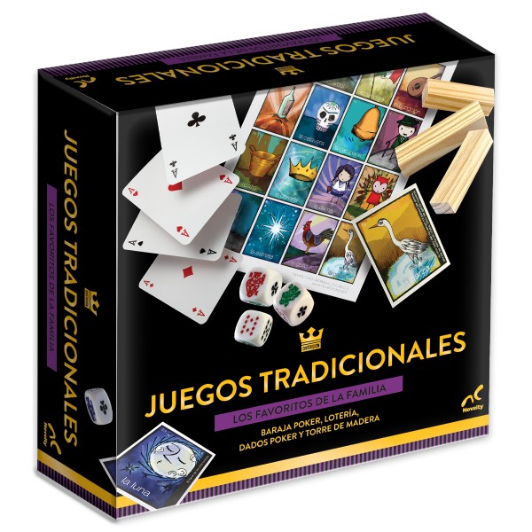 SET DE 3 JUEGOS CLASICOS LOTERIA POKER Y TORRE DE MADERA (JCA-1191)